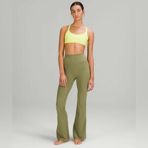 Lululemon Groove Super-High-Rise Flared Pant Nulu Bronze Green